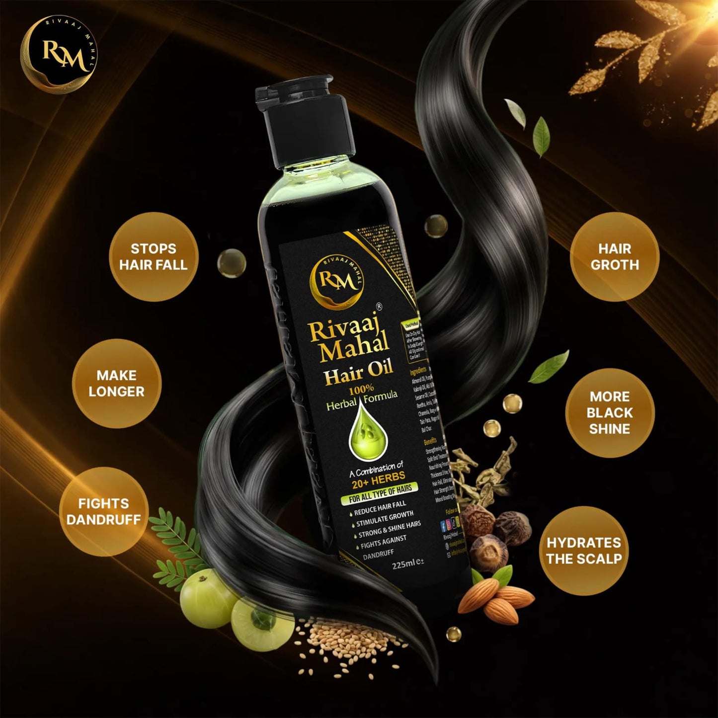 Rivaaj Mahal Hair Oil (225ml)