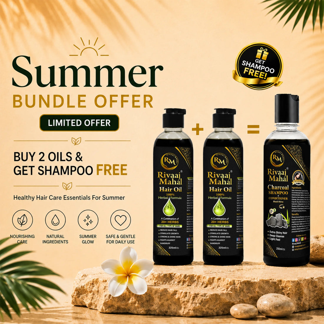 Buy 2 Bottles Oil Get 1 Shampoo Free